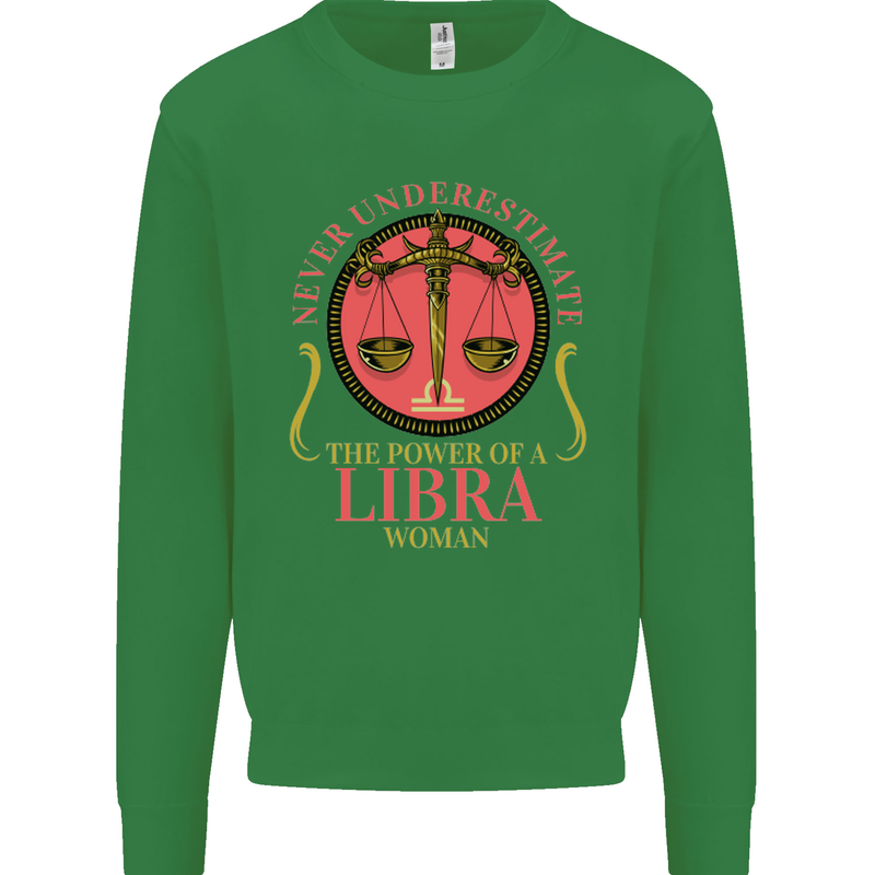 The Power of a Libra Woman Star Sign Mens Sweatshirt Jumper Irish Green