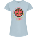 The Power of a Libra Woman Star Sign Womens Petite Cut T-Shirt Light Blue