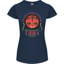The Power of a Libra Woman Star Sign Womens Petite Cut T-Shirt Navy Blue