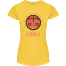 The Power of a Libra Woman Star Sign Womens Petite Cut T-Shirt Yellow