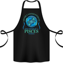 The Power of a Pisces Woman Star Sign Cotton Apron 100% Organic Black