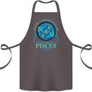 The Power of a Pisces Woman Star Sign Cotton Apron 100% Organic Dark Grey