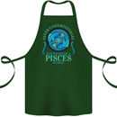 The Power of a Pisces Woman Star Sign Cotton Apron 100% Organic Forest Green