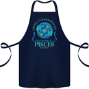 The Power of a Pisces Woman Star Sign Cotton Apron 100% Organic Navy Blue