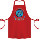 The Power of a Pisces Woman Star Sign Cotton Apron 100% Organic Red