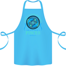 The Power of a Pisces Woman Star Sign Cotton Apron 100% Organic Turquoise