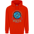 The Power of a Pisces Woman Star Sign Mens 80% Cotton Hoodie Bright Red