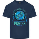 The Power of a Pisces Woman Star Sign Mens Cotton T-Shirt Tee Top Navy Blue