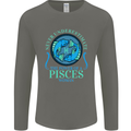 The Power of a Pisces Woman Star Sign Mens Long Sleeve T-Shirt Charcoal
