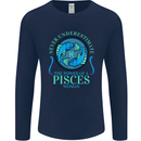 The Power of a Pisces Woman Star Sign Mens Long Sleeve T-Shirt Navy Blue
