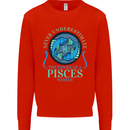 The Power of a Pisces Woman Star Sign Mens Sweatshirt Jumper Bright Red
