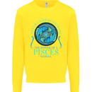 The Power of a Pisces Woman Star Sign Mens Sweatshirt Jumper Yellow