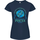 The Power of a Pisces Woman Star Sign Womens Petite Cut T-Shirt Navy Blue