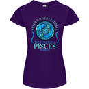 The Power of a Pisces Woman Star Sign Womens Petite Cut T-Shirt Purple