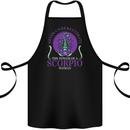 The Power of a Scorpio Woman Star Sign Cotton Apron 100% Organic Black