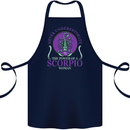 The Power of a Scorpio Woman Star Sign Cotton Apron 100% Organic Navy Blue