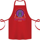 The Power of a Scorpio Woman Star Sign Cotton Apron 100% Organic Red