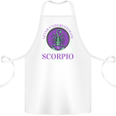 The Power of a Scorpio Woman Star Sign Cotton Apron 100% Organic White