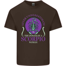The Power of a Scorpio Woman Star Sign Kids T-Shirt Childrens Chocolate