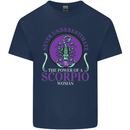 The Power of a Scorpio Woman Star Sign Kids T-Shirt Childrens Navy Blue