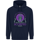 The Power of a Scorpio Woman Star Sign Mens 80% Cotton Hoodie Navy Blue