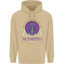 The Power of a Scorpio Woman Star Sign Mens 80% Cotton Hoodie Sand