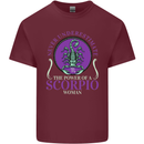 The Power of a Scorpio Woman Star Sign Mens Cotton T-Shirt Tee Top Maroon