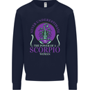 The Power of a Scorpio Woman Star Sign Mens Sweatshirt Jumper Navy Blue