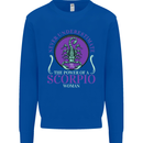 The Power of a Scorpio Woman Star Sign Mens Sweatshirt Jumper Royal Blue