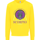 The Power of a Scorpio Woman Star Sign Mens Sweatshirt Jumper Yellow