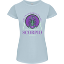 The Power of a Scorpio Woman Star Sign Womens Petite Cut T-Shirt Light Blue
