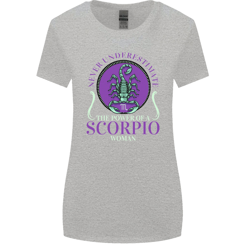 The Power of a Scorpio Woman Star Sign Womens Wider Cut T-Shirt Sports Grey