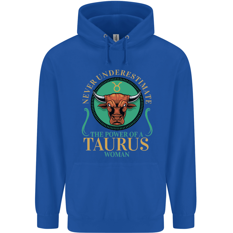 The Power of a Taurus Woman Star Sign Childrens Kids Hoodie Royal Blue