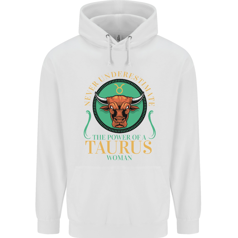 The Power of a Taurus Woman Star Sign Childrens Kids Hoodie White