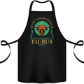 The Power of a Taurus Woman Star Sign Cotton Apron 100% Organic Black