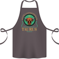 The Power of a Taurus Woman Star Sign Cotton Apron 100% Organic Dark Grey