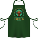 The Power of a Taurus Woman Star Sign Cotton Apron 100% Organic Forest Green