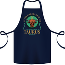 The Power of a Taurus Woman Star Sign Cotton Apron 100% Organic Navy Blue