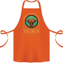 The Power of a Taurus Woman Star Sign Cotton Apron 100% Organic Orange