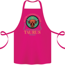 The Power of a Taurus Woman Star Sign Cotton Apron 100% Organic Pink