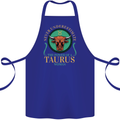 The Power of a Taurus Woman Star Sign Cotton Apron 100% Organic Royal Blue