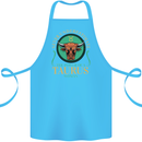 The Power of a Taurus Woman Star Sign Cotton Apron 100% Organic Turquoise