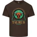 The Power of a Taurus Woman Star Sign Kids T-Shirt Childrens Chocolate