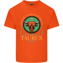 The Power of a Taurus Woman Star Sign Kids T-Shirt Childrens Orange
