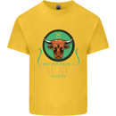 The Power of a Taurus Woman Star Sign Kids T-Shirt Childrens Yellow