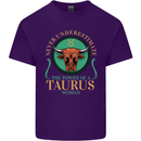 The Power of a Taurus Woman Star Sign Mens Cotton T-Shirt Tee Top Purple