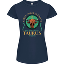 The Power of a Taurus Woman Star Sign Womens Petite Cut T-Shirt Navy Blue