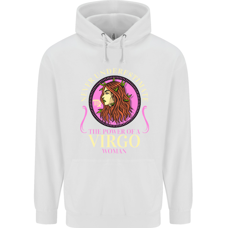 The Power of a Virgo Woman Star Sign Childrens Kids Hoodie White