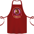 The Power of a Virgo Woman Star Sign Cotton Apron 100% Organic Maroon