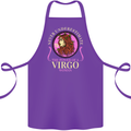 The Power of a Virgo Woman Star Sign Cotton Apron 100% Organic Purple